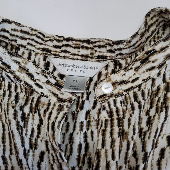 CHRISTOPHER & BANKS SLEEVELESS BUTTONUP. SIZE P/L - Picture 5 of 8